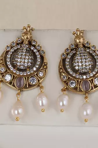 Natural fresh water pearls necklace set from hyderabad