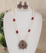 Natural fresh water pearls necklace set from hyderabad