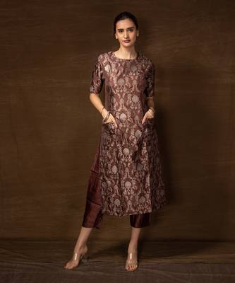 Brown kurta set 1