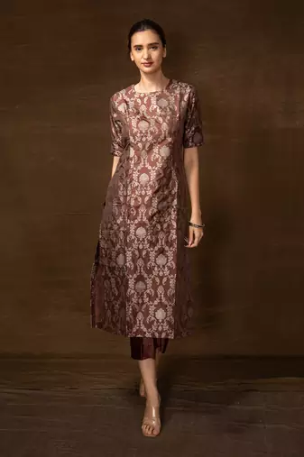 Brown kurta set