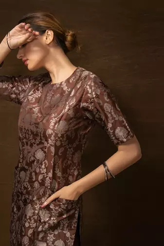 Brown kurta set