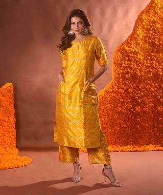 Yellow kurta set 1