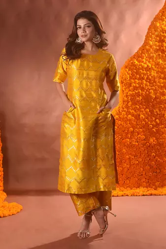Yellow kurta set