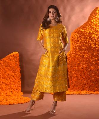 Yellow kurta set 3