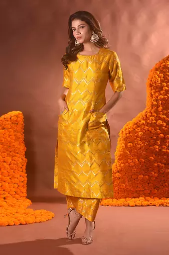 Yellow kurta set