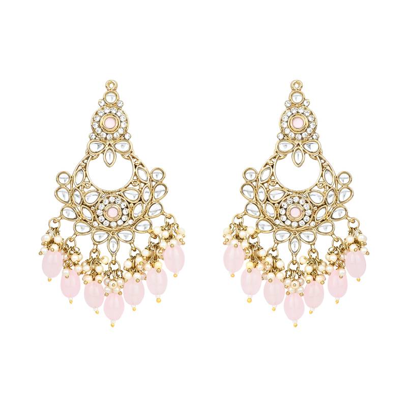 Traditional Kundan Pearl Chandbali Earrings For Women And Girls 