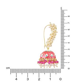 Traditional Meenakari Handcrafted Pearl Jhumki Earrings For Women & Girls (E3130Q) 4