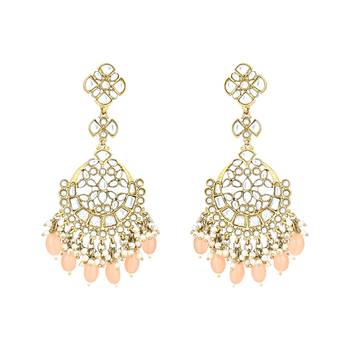 Traditional Kundan Pearl Chandbali Earrings For Women And Girls  6
