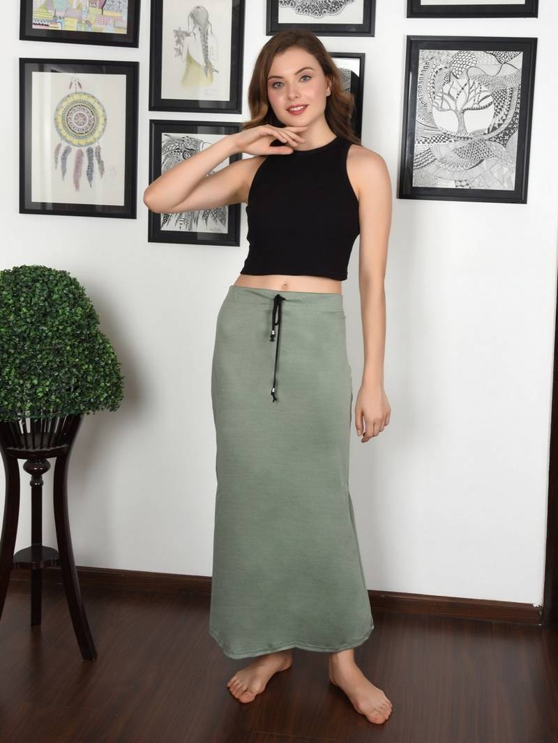 Women Light Green colour Solid Saree Shapewear Petticoat (XL Size) Pack of 1