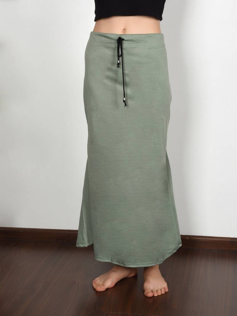 Women Light Green colour Solid Saree Shapewear Petticoat (XL Size) Pack of 1