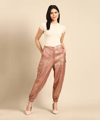 Rust orange foil pant 1