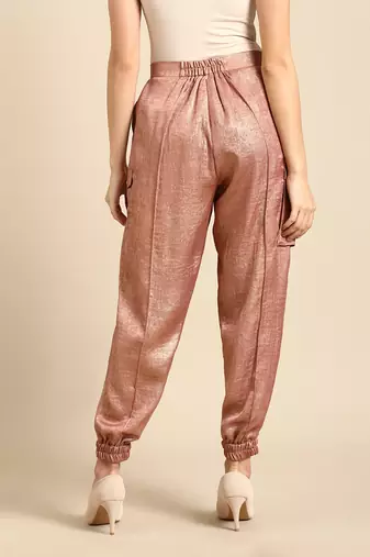 Rust orange foil pant