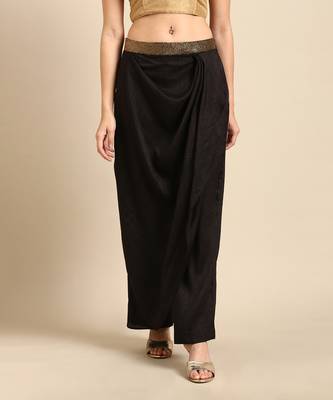 Black crush silk palazzo pant 2