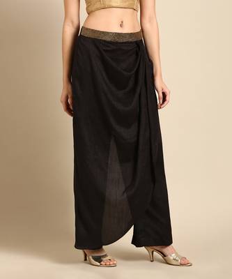 Black crush silk palazzo pant 4