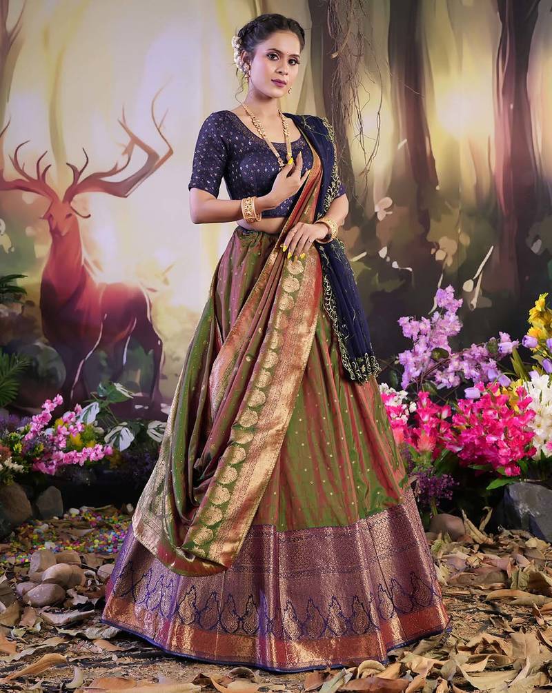 Latest Banarasi Lehenga with Double Dupatta