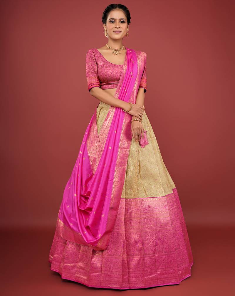 Kanjivaram Silk Pattu Half Saree