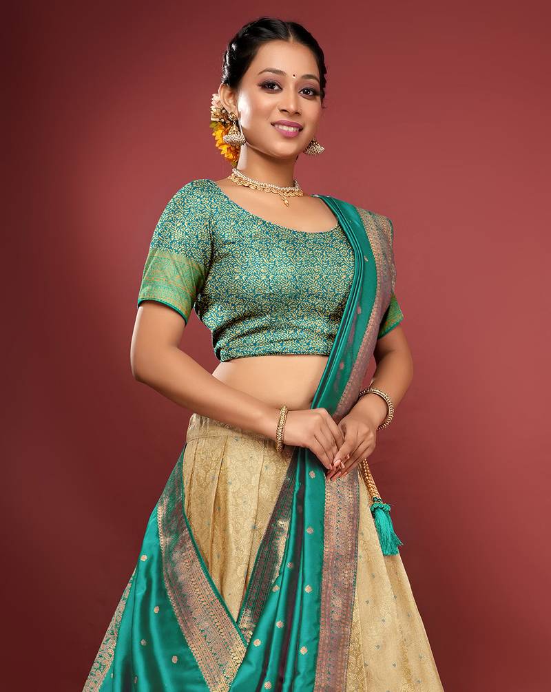 Kanjivaram Silk Pattu Half Saree