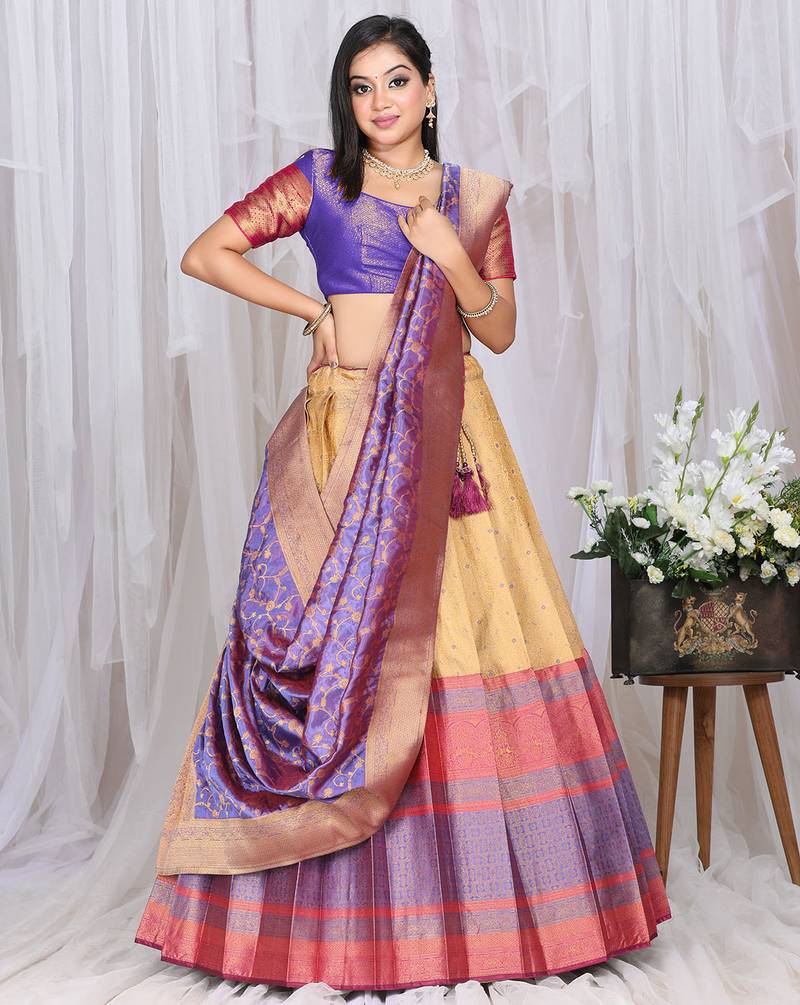 Designer Banarasi Half Saree for Women