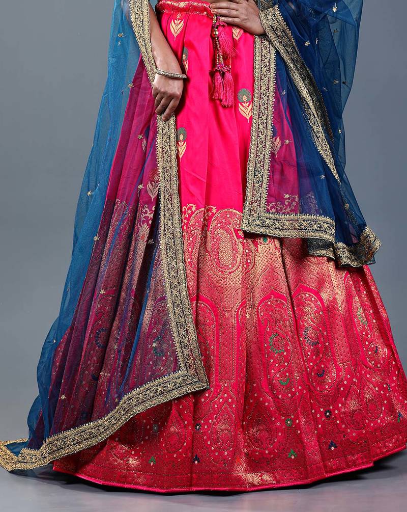 Banarasi silk Zari Lehenga for Women