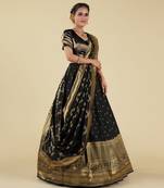 Banarasi Silk Zari Woven Pattu Half Saree