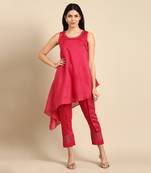 Pink chanderi kota top