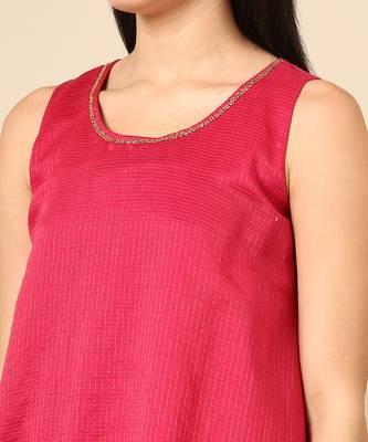 Pink chanderi kota top 5
