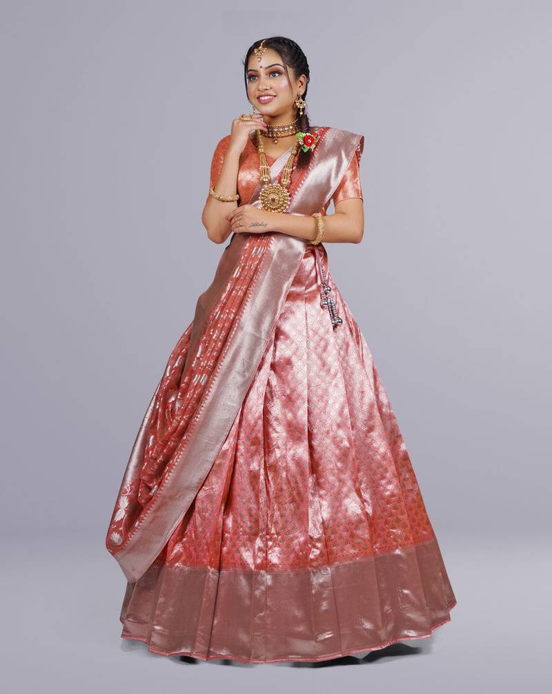 Kanchipuram Silk Pattu Lehenga for Women