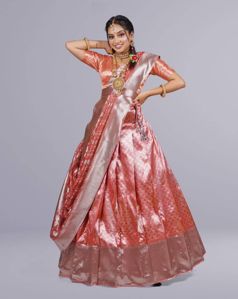 Kanchipuram Silk Pattu Lehenga for Women