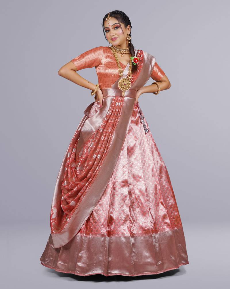 Kanchipuram Silk Pattu Lehenga for Women