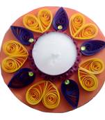 Hand Made paper quilling floating Diwali Diya