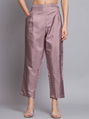  women kurta and trousers pant set silk blend 4