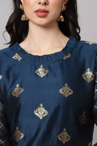  women silk blend kurta pant dupatta set