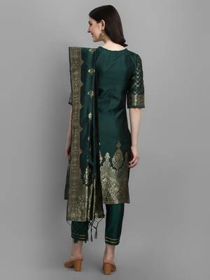  women silk blend kurta pant dupatta set 2