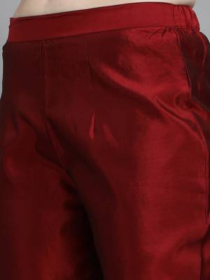  women silk blend kurta pant dupatta set 5