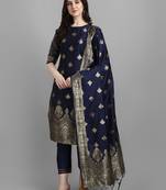 Vredevogel  women silk blend kurta pant dupatta set