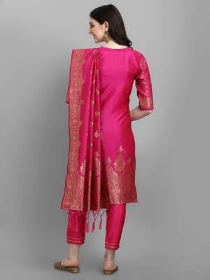 women silk blend kurta pant dupatta set 2
