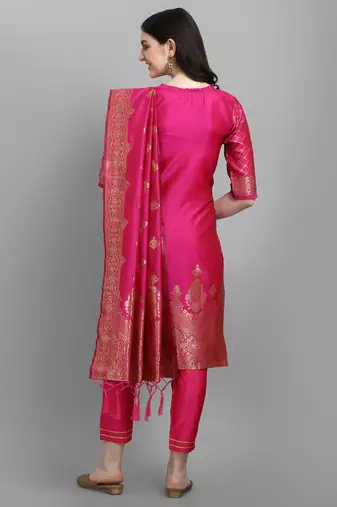 women silk blend kurta pant dupatta set