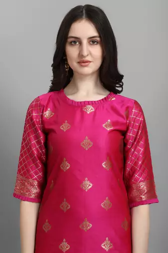  women silk blend kurta pant dupatta set