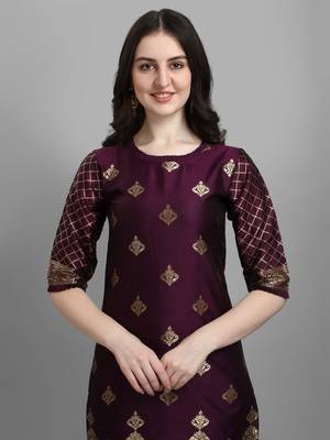  women silk blend kurta pant dupatta set 3