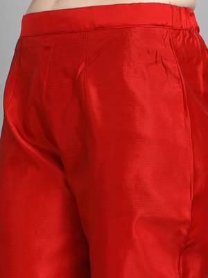  women silk blend kurta pant dupatta set 4