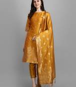  women silk blend kurta pant dupatta set