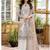 White Semi Stitched Heavy Pakistani Embroidery worked suite in Butterfly net 