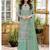Teal Green Heavy Embroidery worked Pakistani Semi stitched suite in net