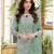 Teal Green Heavy Embroidery worked Pakistani Semi stitched suite in net