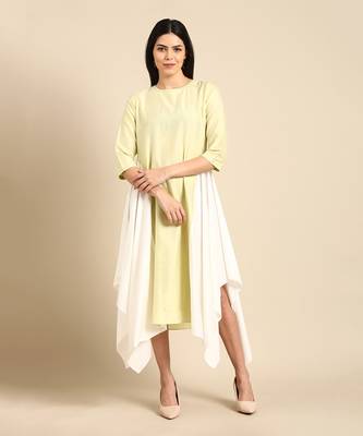 Pista ivory cotton silk dress 1