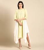 Pista ivory cotton silk dress