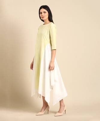 Pista ivory cotton silk dress 2