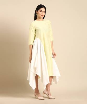 Pista ivory cotton silk dress 3