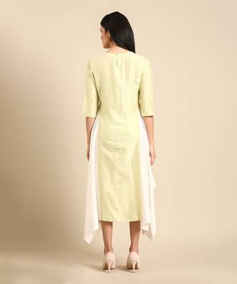 Pista ivory cotton silk dress 4