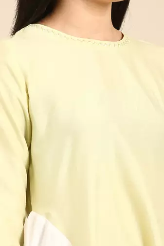 Pista ivory cotton silk dress